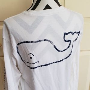 Vineyard Vines long sleeve classic tee blue whale